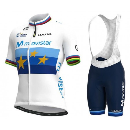 Tenue Maillot + Cuissard à Bretelles 2021 Movistar Team Femme N003